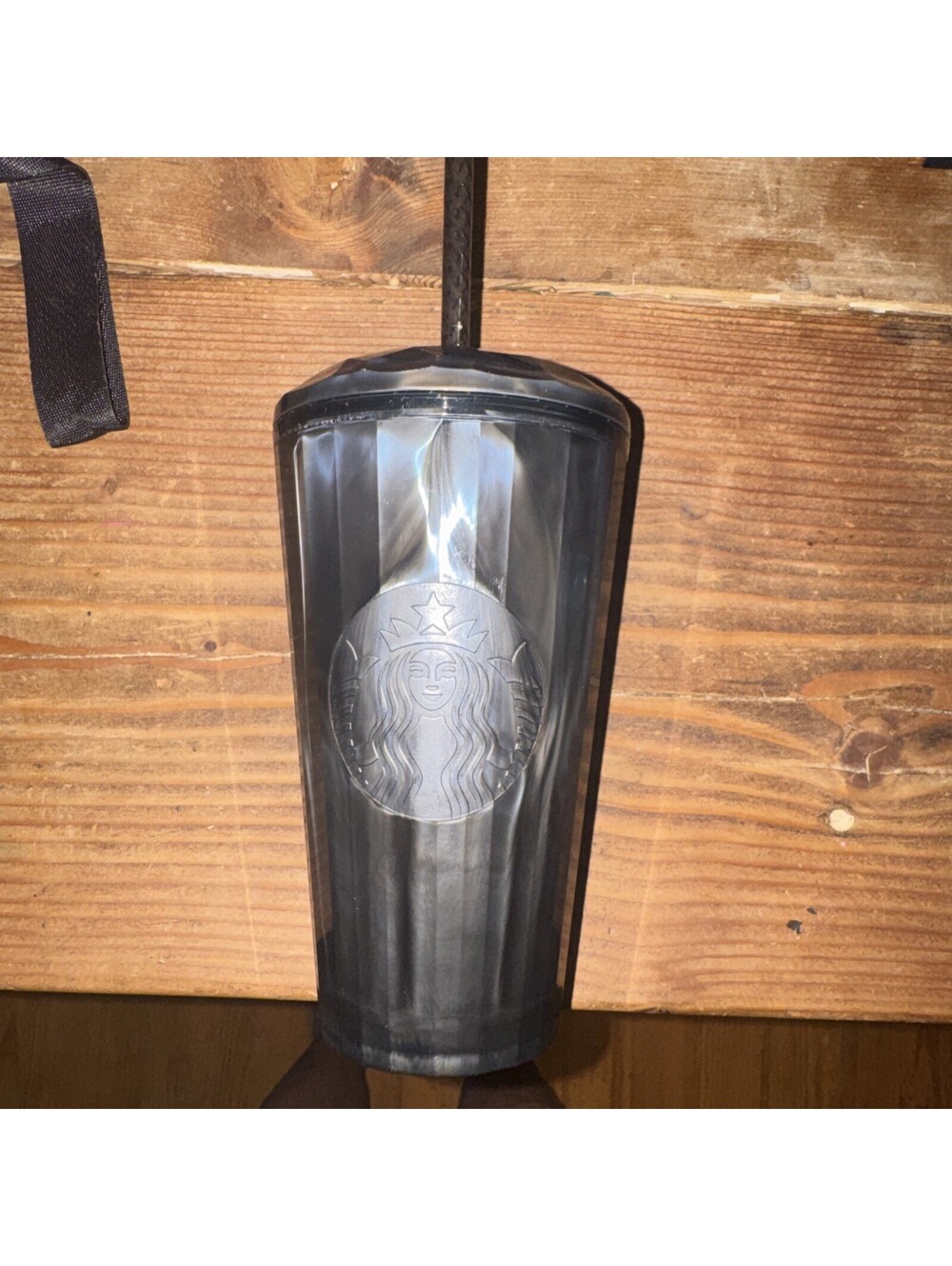 Starbucks 16 oz Black Pearl Iridescent Marbled Grande Dome Cold Cup Tumbler